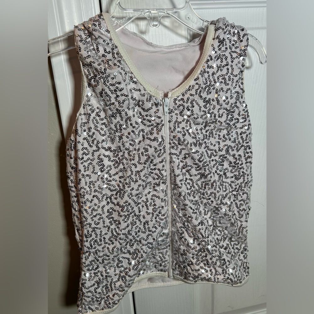 Sequin zipper hoodie - Weissman